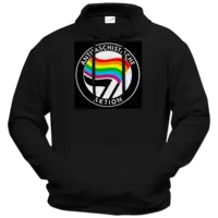 Motiv: Hoodie Premium FAIR WEAR - Regenbogen Antifaschistische Aktion - bestimme auf Wunsch Details wie Produkt, Grösse, Farbe und Position selbst ! Motiv: Hoodie Premium FAIR WEAR - Regenbogen Antifaschistische Aktion