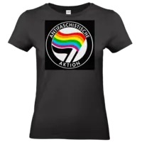 Motiv: T-Shirt Damen Premium FAIR WEAR - Regenbogen Antifaschistische Aktion - bestimme auf Wunsch Details wie Produkt, Grösse, Farbe und Position selbst ! Motiv: T-Shirt Damen Premium FAIR WEAR - Regenbogen Antifaschistische Aktion