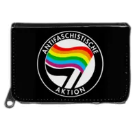 Motiv: Geldboerse - Regenbogen Antifaschistische Aktion - bestimme auf Wunsch Details wie Produkt, Grösse, Farbe und Position selbst ! Motiv: Geldboerse - Regenbogen Antifaschistische Aktion