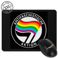 Motiv: XXL Mousepad - Regenbogen Antifaschistische Aktion - bestimme auf Wunsch Details wie Produkt, Grösse, Farbe und Position selbst ! Motiv: XXL Mousepad - Regenbogen Antifaschistische Aktion