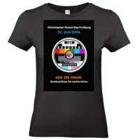 Motiv: T-Shirt Damen Premium FAIR WEAR - Aus die Maus - Sendeschluss für rechte Hetze (Motto 2024) - bestimme auf Wunsch Details wie Produkt, Grösse, Farbe und Position selbst ! Motiv: T-Shirt Damen Premium FAIR WEAR - Aus die Maus - Sendeschluss für rechte Hetze (Motto 2024)