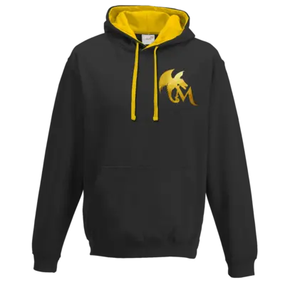 Motiv: Two-Tone Hoodie - Midgard - Logo Gold M - bestimme auf Wunsch Details wie Produkt, Grösse, Farbe und Position selbst ! Motiv: Two-Tone Hoodie - Midgard - Logo Gold M