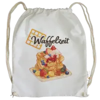 Motiv: Cotton Gymsac - Sonstige - Waffelzeit - bestimme auf Wunsch Details wie Produkt, Grösse, Farbe und Position selbst ! Motiv: Cotton Gymsac - Sonstige - Waffelzeit