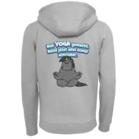 Motiv: Heavy Zip-Hoodie - Grummeleinhorn - Yoga - bestimme auf Wunsch Details wie Produkt, Grösse, Farbe und Position selbst ! Motiv: Heavy Zip-Hoodie - Grummeleinhorn - Yoga