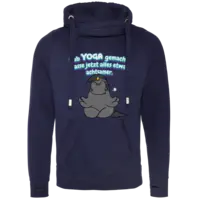 Motiv: Cross Neck Hoodie - Grummeleinhorn - Yoga - bestimme auf Wunsch Details wie Produkt, Grösse, Farbe und Position selbst ! Motiv: Cross Neck Hoodie - Grummeleinhorn - Yoga