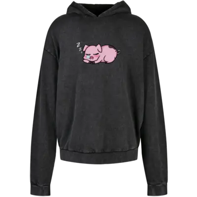 Motiv: Acid Washed Oversize Hoodie - sleepy groß 