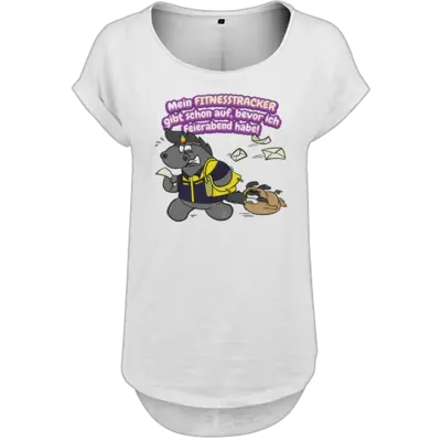 Motiv: Ladies Long Slub Tee - Beruf Postbote - Grummeleinhorn 