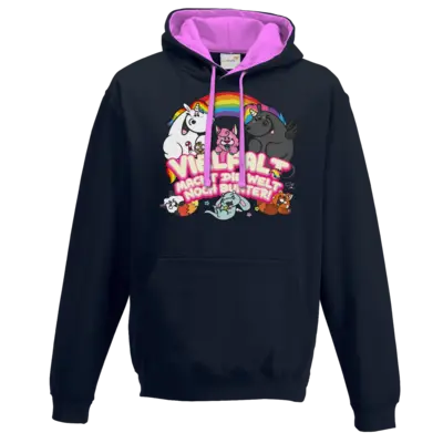 Motiv: Two-Tone Hoodie - Pummeleinhorn - Vielfalt 