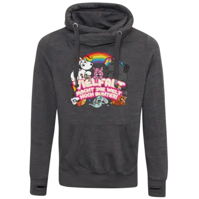 Motiv: Cross Neck Hoodie - Pummeleinhorn - Vielfalt 