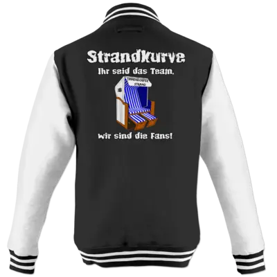Motiv: College Jacke - Strandkurve Strandkorb 