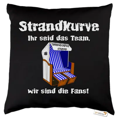 Motiv: Kissen Baumwolle - Strandkurve Strandkorb 