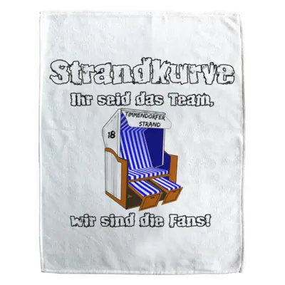 Motiv: Handtuch Fullprint - Strandkurve Strandkorb 