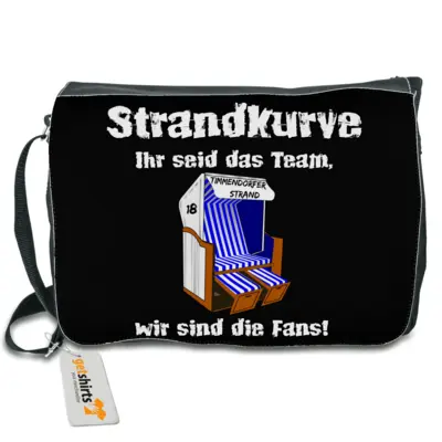 Motiv: Schultertasche - Strandkurve Strandkorb 