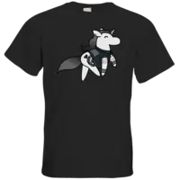 Motiv: T-Shirt Premium - Heavy Metal Hörnchen - bestimme auf Wunsch Details wie Produkt, Grösse, Farbe und Position selbst ! Motiv: T-Shirt Premium - Heavy Metal Hörnchen