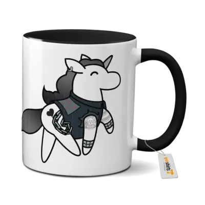 Motiv: Tasse farbig - Heavy Metal Hörnchen