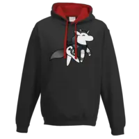 Motiv: Two-Tone Hoodie - Heavy Metal Hörnchen - bestimme auf Wunsch Details wie Produkt, Grösse, Farbe und Position selbst ! Motiv: Two-Tone Hoodie - Heavy Metal Hörnchen