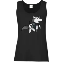 Motiv: Tank Top Damen Classic - Heavy Metal Hörnchen - bestimme auf Wunsch Details wie Produkt, Grösse, Farbe und Position selbst ! Motiv: Tank Top Damen Classic - Heavy Metal Hörnchen