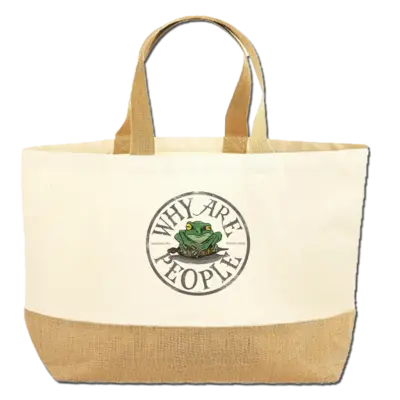 Motiv: Jute Base Canvas Bag XL - Why Are People – Vintage 