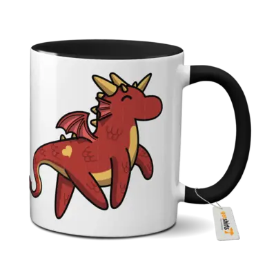 Motiv: Tasse farbig - Drachenhörnchen