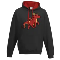 Motiv: Two-Tone Hoodie - Drachenhörnchen - bestimme auf Wunsch Details wie Produkt, Grösse, Farbe und Position selbst ! Motiv: Two-Tone Hoodie - Drachenhörnchen