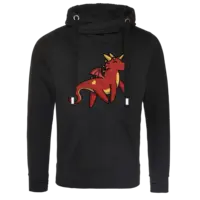 Motiv: Cross Neck Hoodie - Drachenhörnchen - bestimme auf Wunsch Details wie Produkt, Grösse, Farbe und Position selbst ! Motiv: Cross Neck Hoodie - Drachenhörnchen