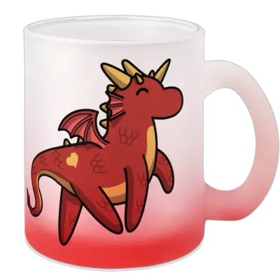 Motiv: Color Glas Mug - Drachenhörnchen