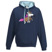 Motiv: Two-Tone Hoodie - Sherlock Hörnchen - bestimme auf Wunsch Details wie Produkt, Grösse, Farbe und Position selbst ! Motiv: Two-Tone Hoodie - Sherlock Hörnchen