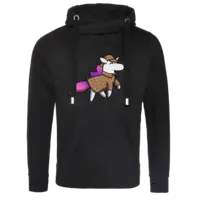 Motiv: Cross Neck Hoodie - Sherlock Hörnchen - bestimme auf Wunsch Details wie Produkt, Grösse, Farbe und Position selbst ! Motiv: Cross Neck Hoodie - Sherlock Hörnchen