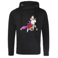 Motiv: Cross Neck Hoodie - Papsthörnchen - bestimme auf Wunsch Details wie Produkt, Grösse, Farbe und Position selbst ! Motiv: Cross Neck Hoodie - Papsthörnchen