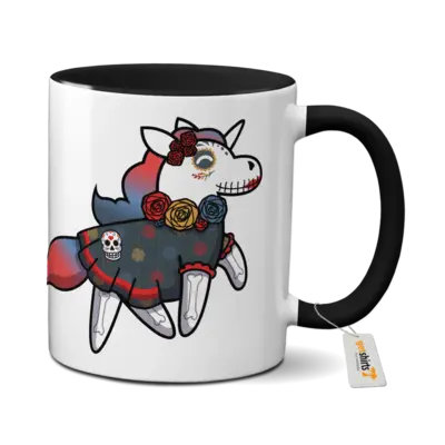 Motiv: Tasse farbig - Día de los Muertos Hörnchen 