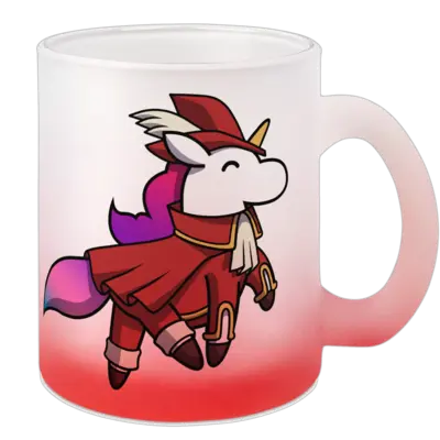 Motiv: Color Glas Mug - Rotmagier Hörnchen