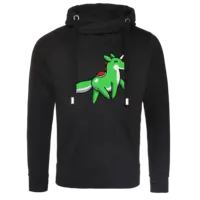 Motiv: Cross Neck Hoodie - Yoshi Hörnchen - bestimme auf Wunsch Details wie Produkt, Grösse, Farbe und Position selbst ! Motiv: Cross Neck Hoodie - Yoshi Hörnchen