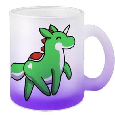 Motiv: Color Glas Mug - Yoshi Hörnchen