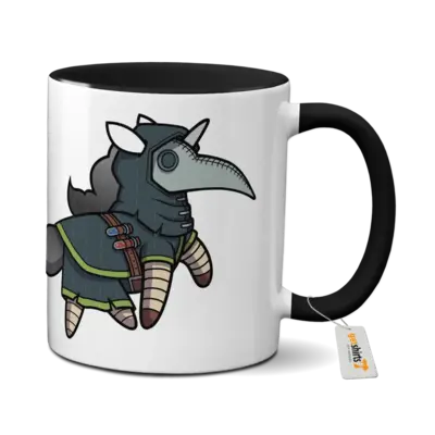 Motiv: Tasse farbig - Pestdoktor Hörnchen
