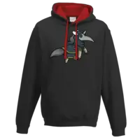 Motiv: Two-Tone Hoodie - Pestdoktor Hörnchen - bestimme auf Wunsch Details wie Produkt, Grösse, Farbe und Position selbst ! Motiv: Two-Tone Hoodie - Pestdoktor Hörnchen
