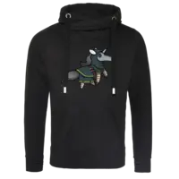 Motiv: Cross Neck Hoodie - Pestdoktor Hörnchen - bestimme auf Wunsch Details wie Produkt, Grösse, Farbe und Position selbst ! Motiv: Cross Neck Hoodie - Pestdoktor Hörnchen