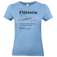 Motiv: T-Shirt Damen Premium FAIR WEAR - Flötistin - bestimme auf Wunsch Details wie Produkt, Grösse, Farbe und Position selbst ! Motiv: T-Shirt Damen Premium FAIR WEAR - Flötistin