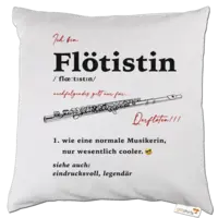 Motiv: Kissen - Flötistin 