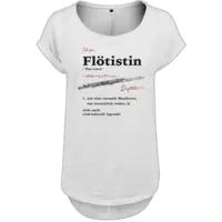 Motiv: Ladies Long Slub Tee - Flötistin - bestimme auf Wunsch Details wie Produkt, Grösse, Farbe und Position selbst ! Motiv: Ladies Long Slub Tee - Flötistin