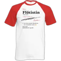 Motiv: TShirt Baseball - Flötistin 