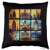 Motiv: Kissen Baumwolle - Frankfurt my love - bestimme auf Wunsch Details wie Produkt, Grösse, Farbe und Position selbst ! Motiv: Kissen Baumwolle - Frankfurt my love