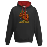 Motiv: Two-Tone Hoodie - Doc Cancer-Killer - bestimme auf Wunsch Details wie Produkt, Grösse, Farbe und Position selbst ! Motiv: Two-Tone Hoodie - Doc Cancer-Killer