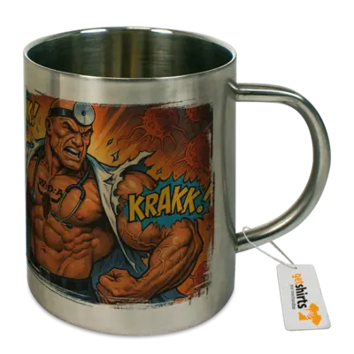 Motiv: Tasse Edelstahl - KRAKK ! 