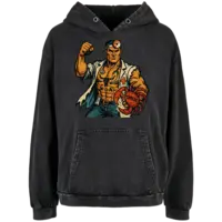 Motiv: Ladies Acid Washed Oversize Hoodie - WOA against Cancer - bestimme auf Wunsch Details wie Produkt, Grösse, Farbe und Position selbst ! Motiv: Ladies Acid Washed Oversize Hoodie - WOA against Cancer