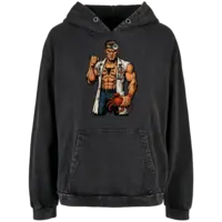Motiv: Ladies Acid Washed Oversize Hoodie - WOA Cancer fighter - bestimme auf Wunsch Details wie Produkt, Grösse, Farbe und Position selbst ! Motiv: Ladies Acid Washed Oversize Hoodie - WOA Cancer fighter