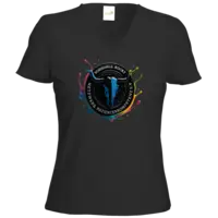 Motiv: T-Shirt Damen V-Neck Classic - Vorsorge rockt ! Splash - bestimme auf Wunsch Details wie Produkt, Grösse, Farbe und Position selbst ! Motiv: T-Shirt Damen V-Neck Classic - Vorsorge rockt ! Splash