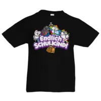 Motiv: Kids T-Shirt Premium FAIR WEAR - Pummeleinhorn - Endlich Schulkind - bestimme auf Wunsch Details wie Produkt, Grösse, Farbe und Position selbst ! Motiv: Kids T-Shirt Premium FAIR WEAR - Pummeleinhorn - Endlich Schulkind