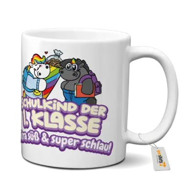 Motiv: Tasse - Pummeleinhorn - Schulkind 1. Klasse