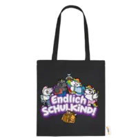 Motiv: Baumwolltasche - Pummeleinhorn - Endlich Schulkind - bestimme auf Wunsch Details wie Produkt, Grösse, Farbe und Position selbst ! Motiv: Baumwolltasche - Pummeleinhorn - Endlich Schulkind