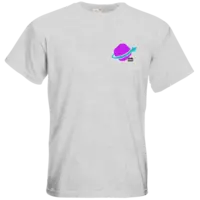 Motiv: T-Shirt Premium - kleines Classic Space Logo (Beere Türkis) 